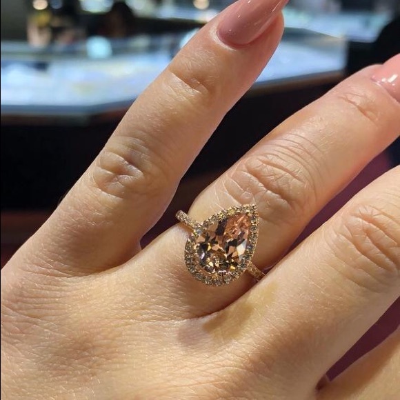 Classic Rose Gold Cubic Zirconia Crystal Ring - Picture 2 of 4